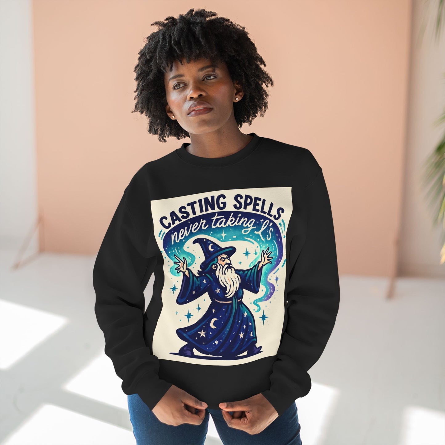 Casting Spells, Never Taking L’s – Unisex Crewneck Sweatshirt
