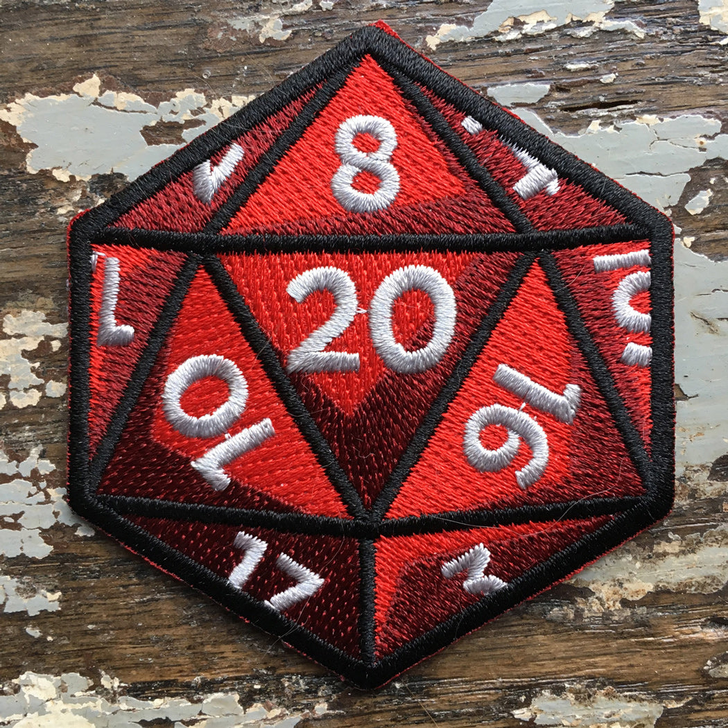 Natural 20 Embroidered Patch