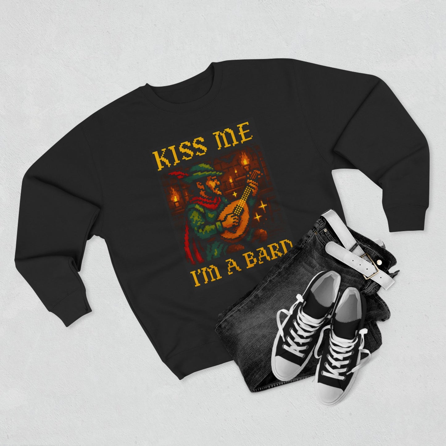 Kiss Me I’m a Bard – Unisex Crewneck Sweatshirt