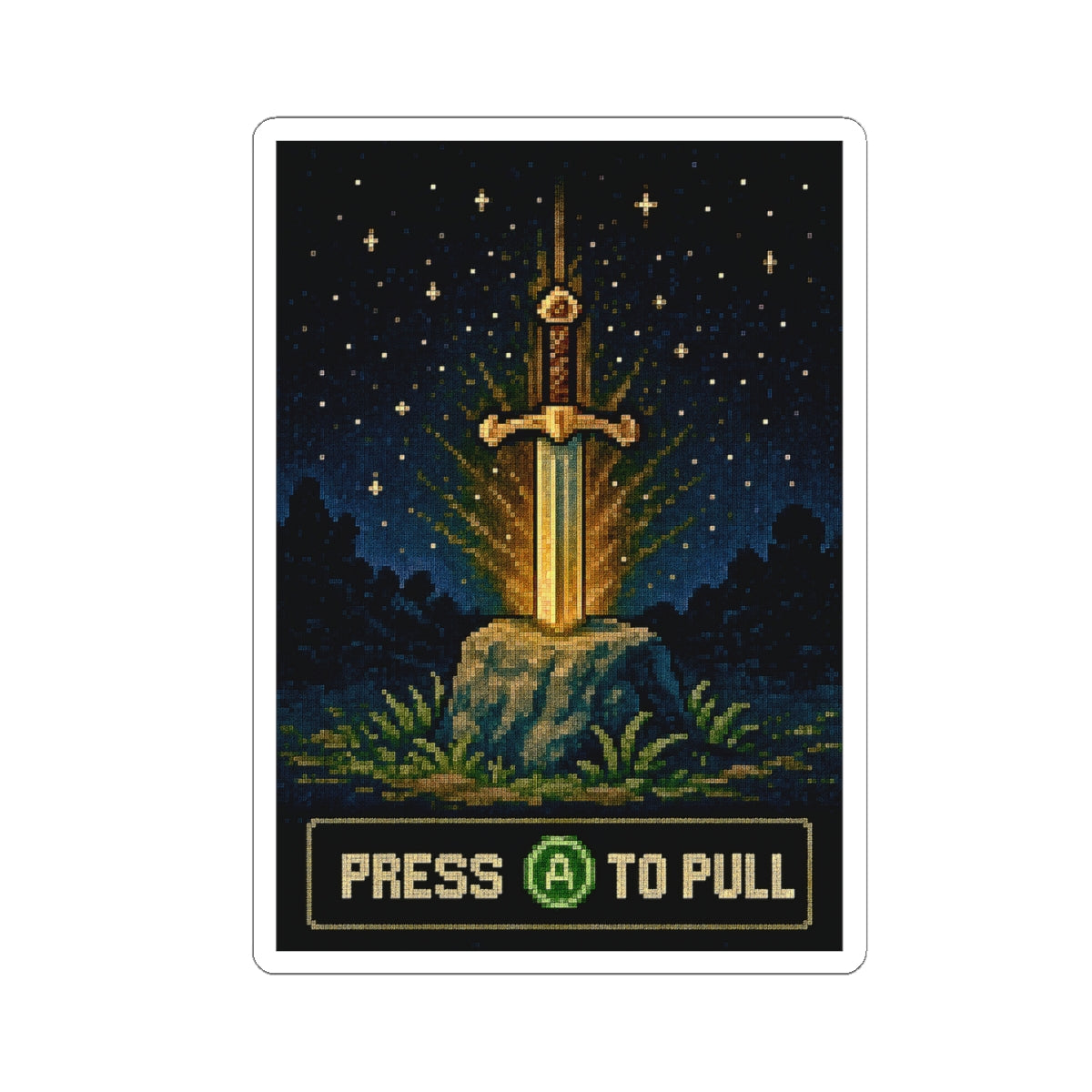 Sword in stone - Kiss Cut Sticker