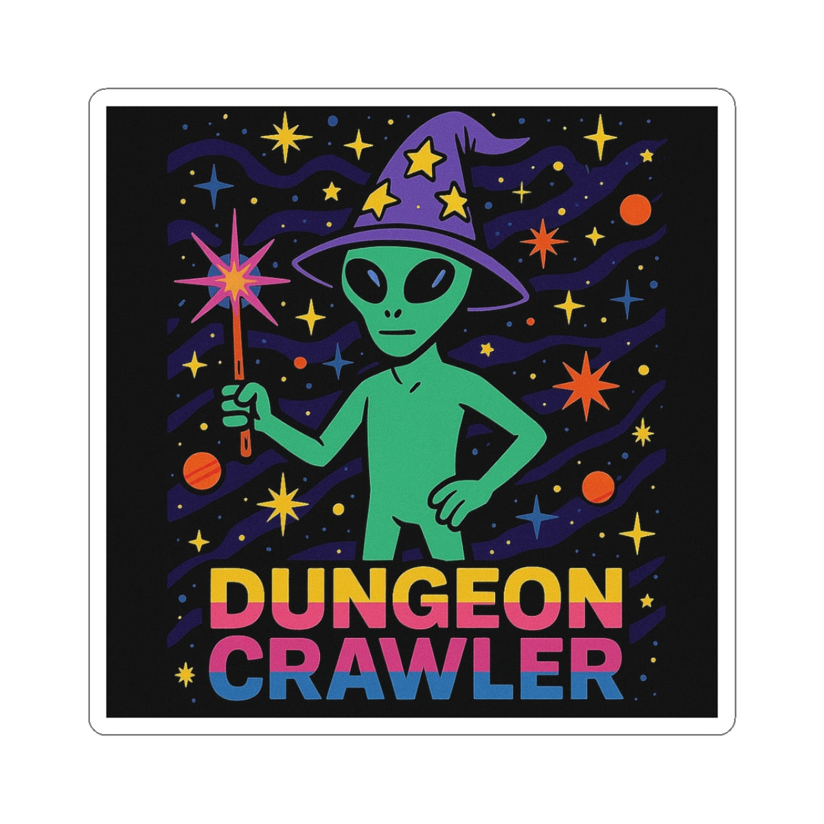 Alien mage D.C - Kiss Cut Stickers