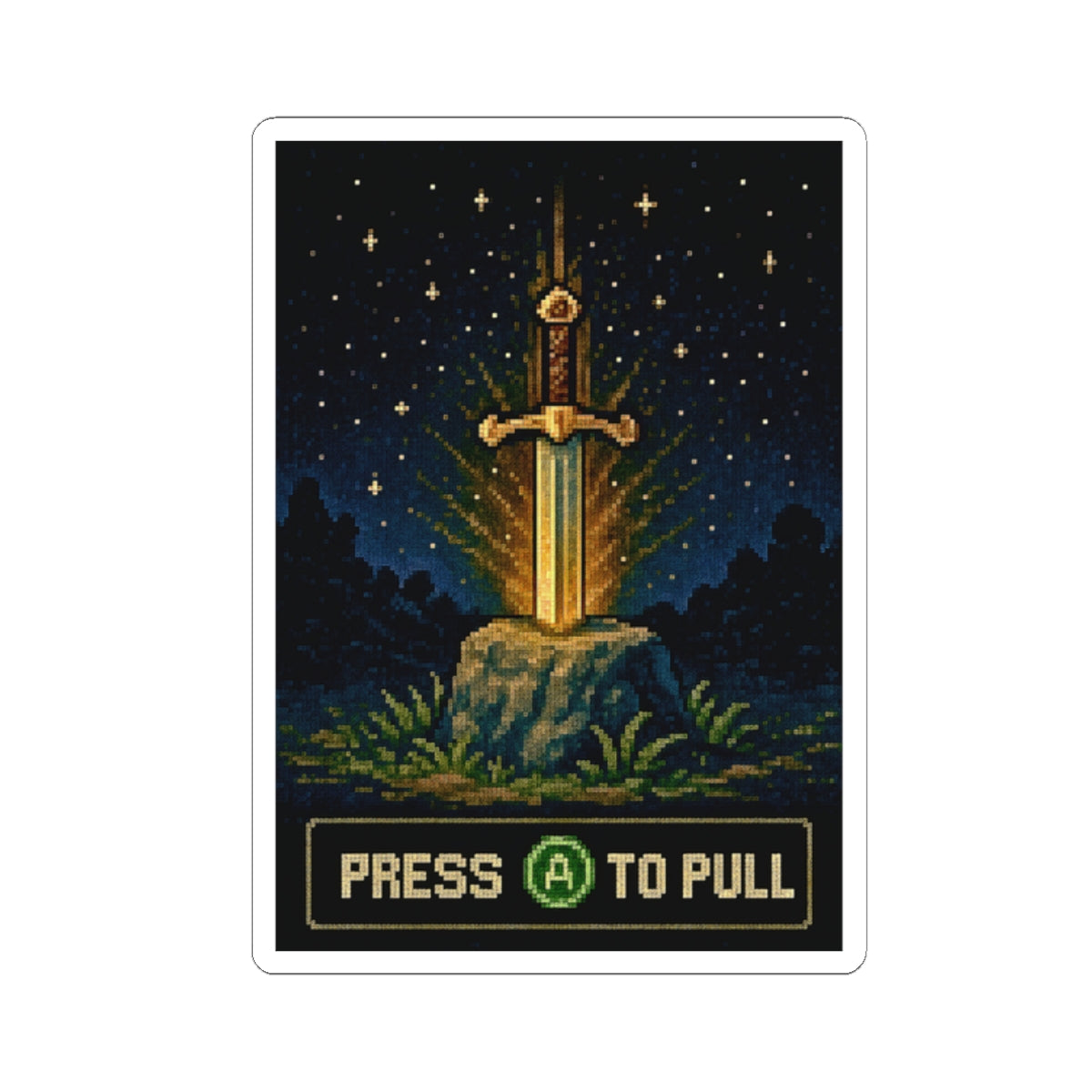 Sword in stone - Kiss Cut Sticker